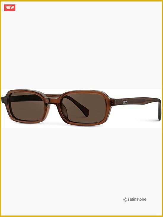 90s Compact Rectangular Sunglasses with Anti-Reflective Lenses main image 5